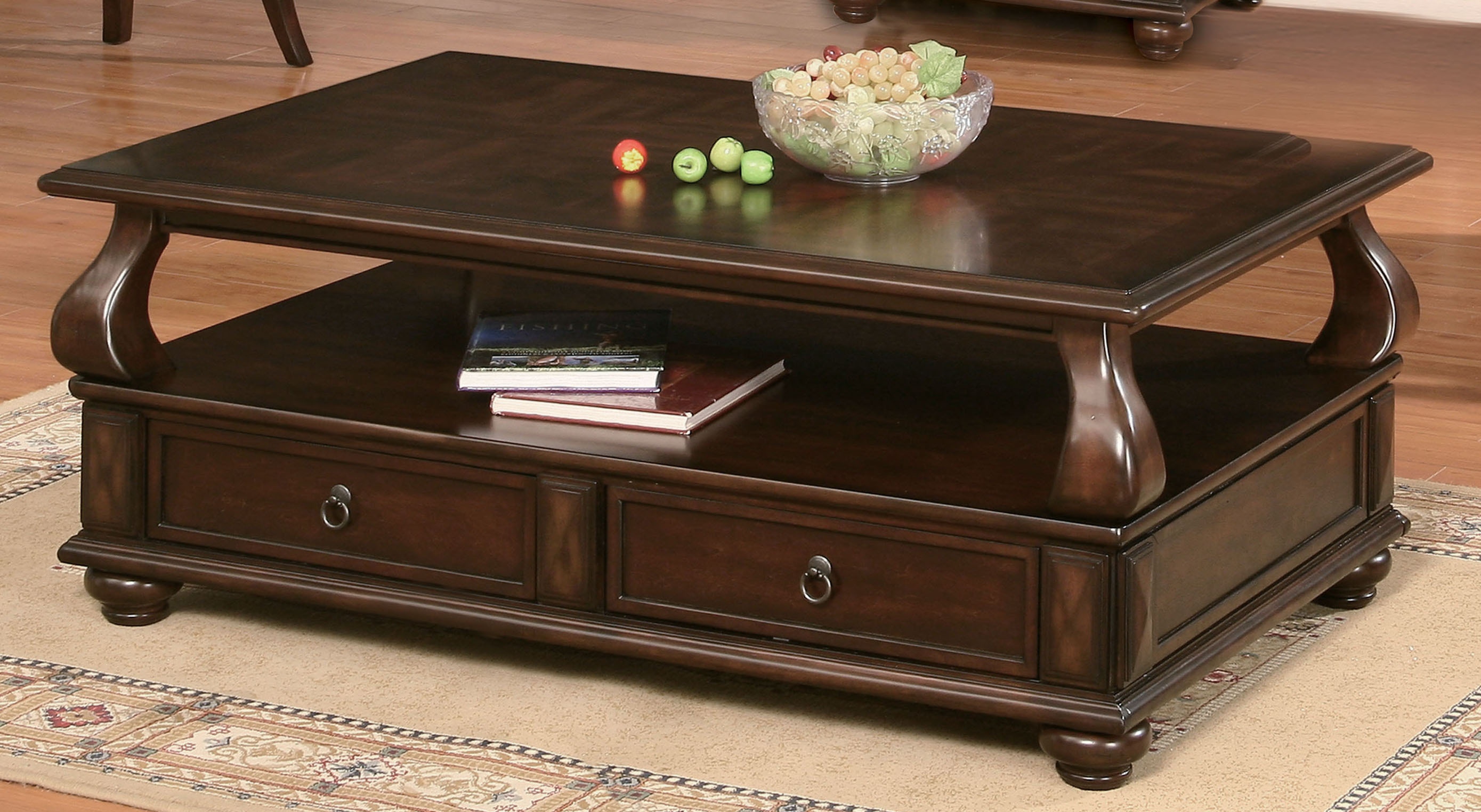 acme furniture amado walnut coffee table