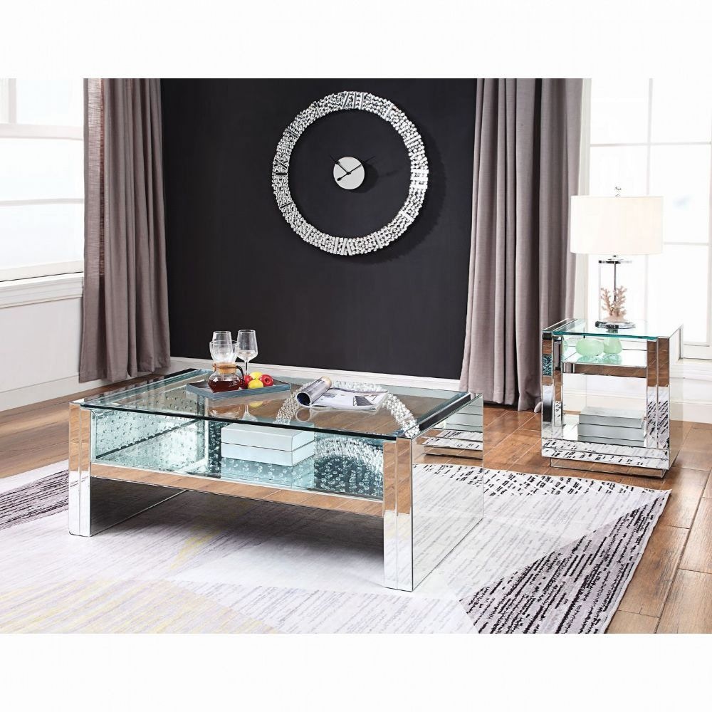 Mirrored coffee on sale table sets