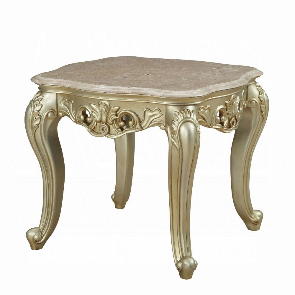  Gorsedd End Table With Marble Top 