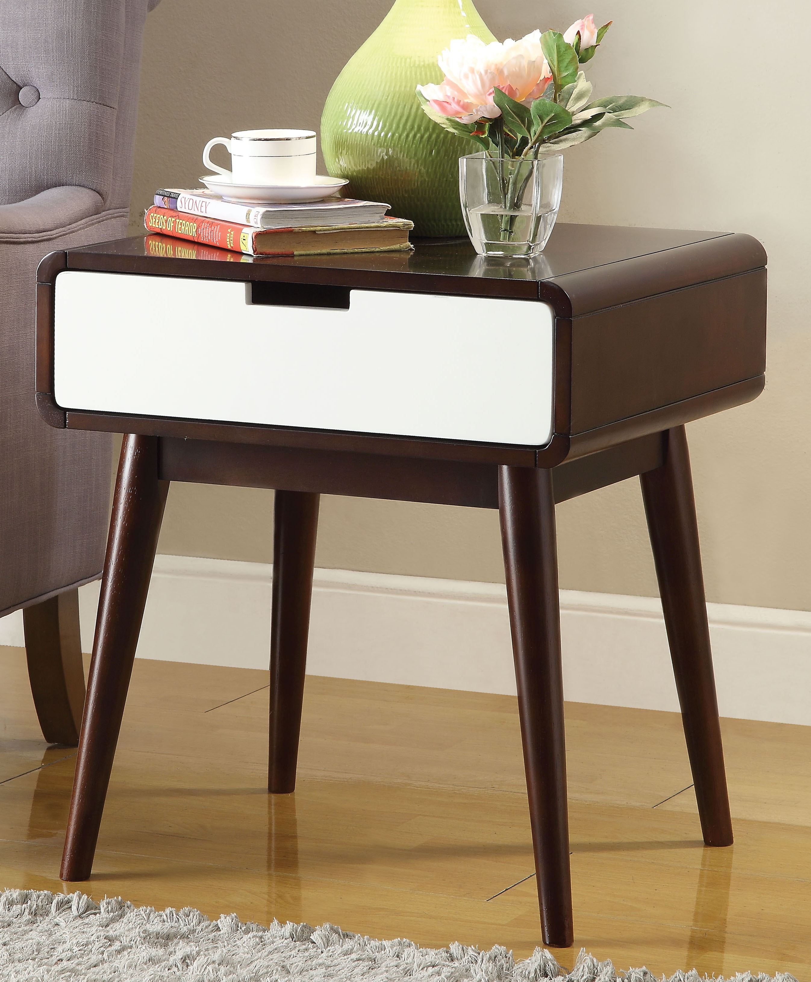 Acme Furniture Living Room Christa End Table With Usb Power Dock 82852 Aaron S Fine Furniture