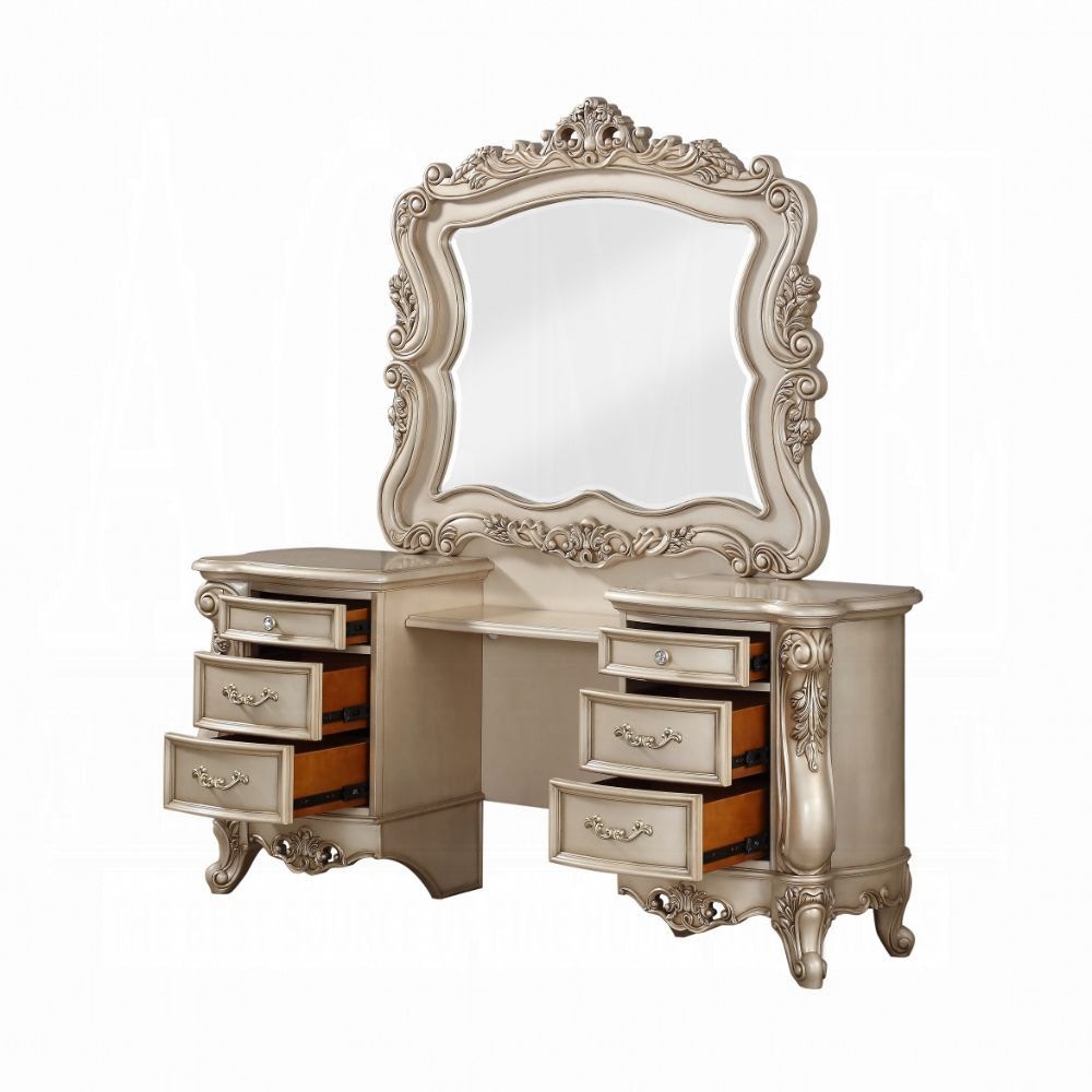 Acme Furniture Bedroom Gorsedd Vanity Desk 90740 - The