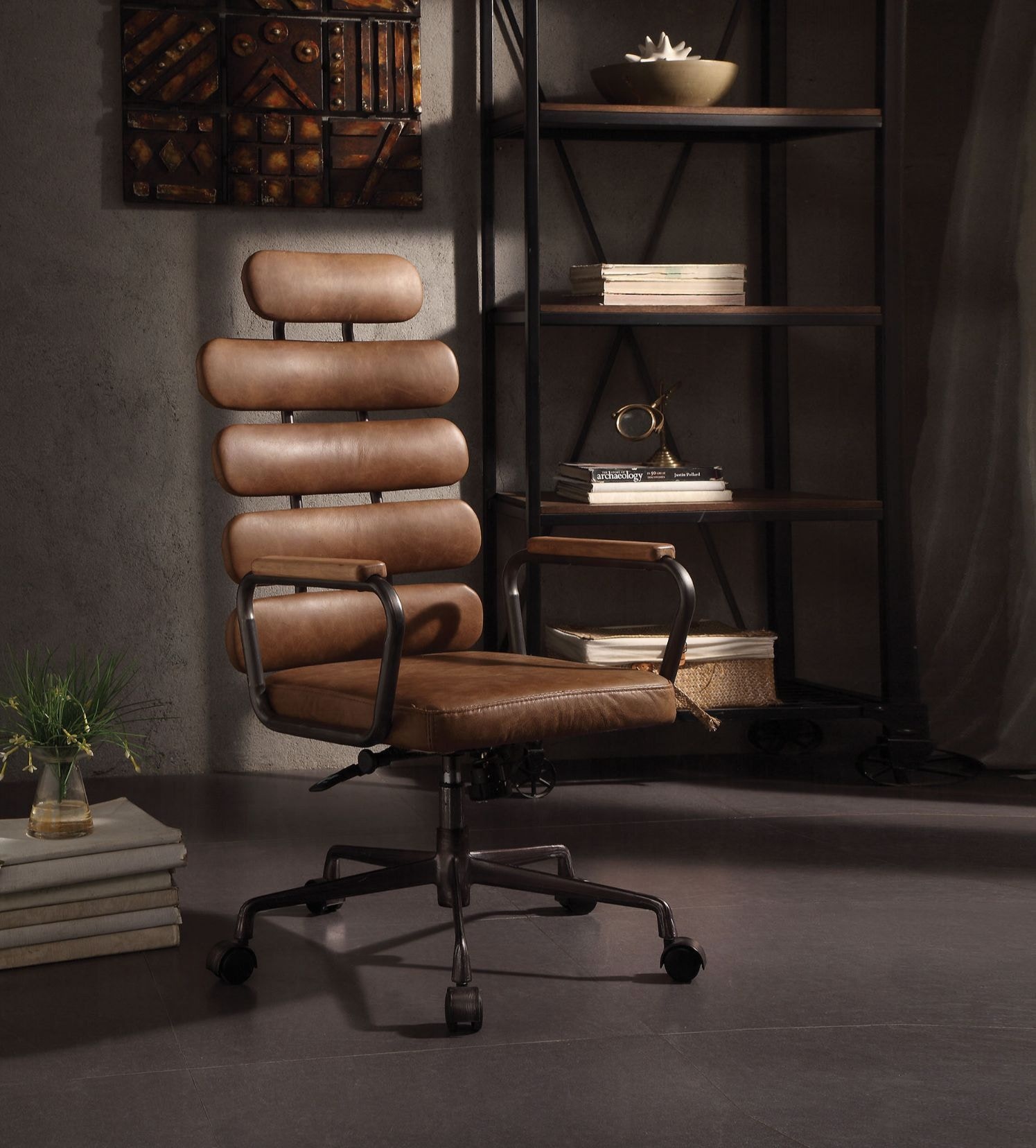 Acme leather office deals chair