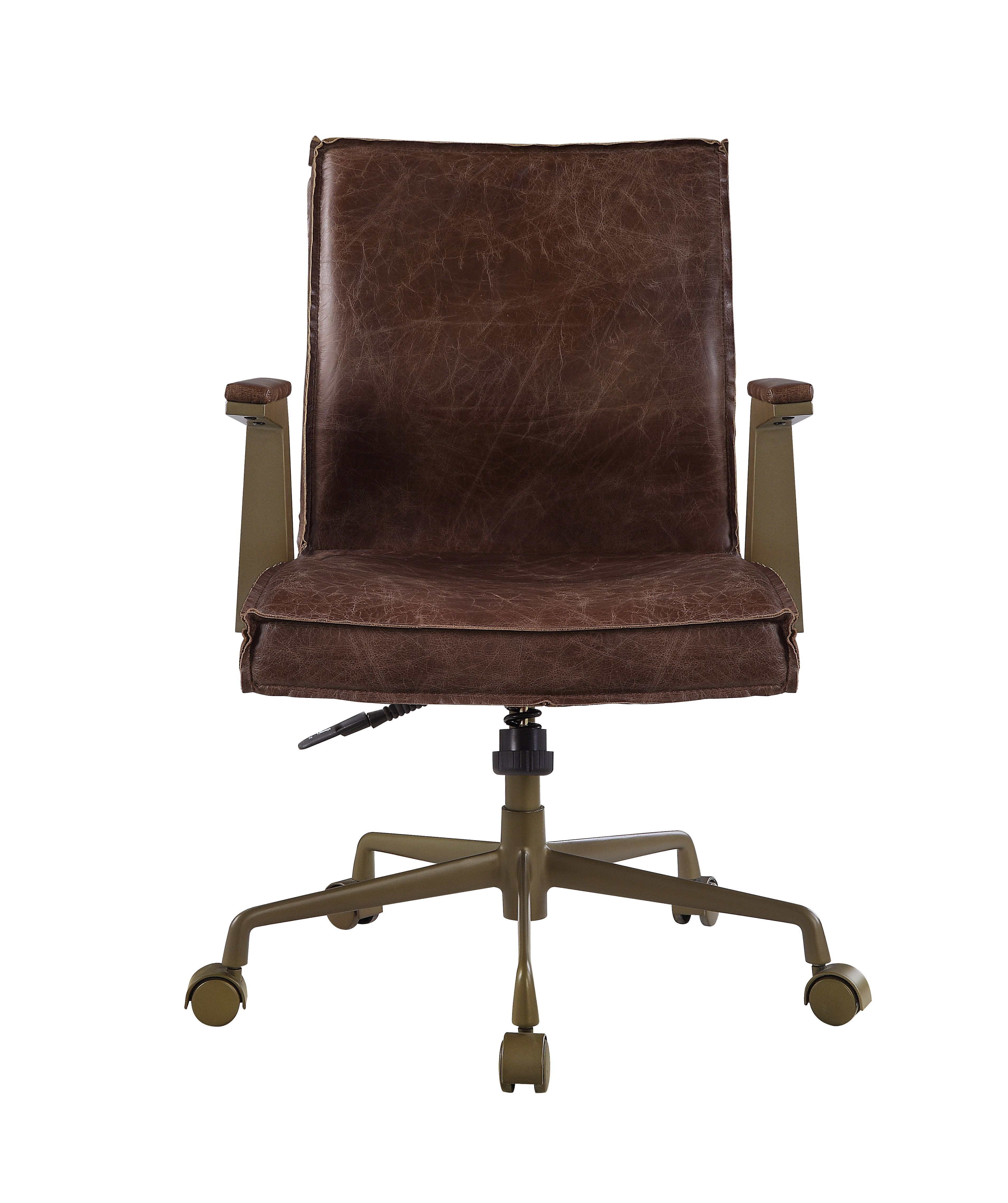 Distressed leather desk online chair