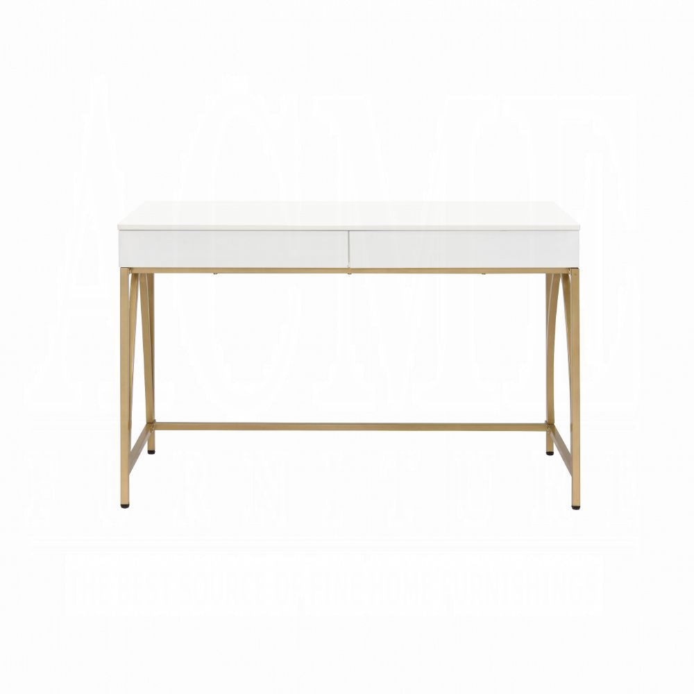 Park avenue white and clearance gold writing desk