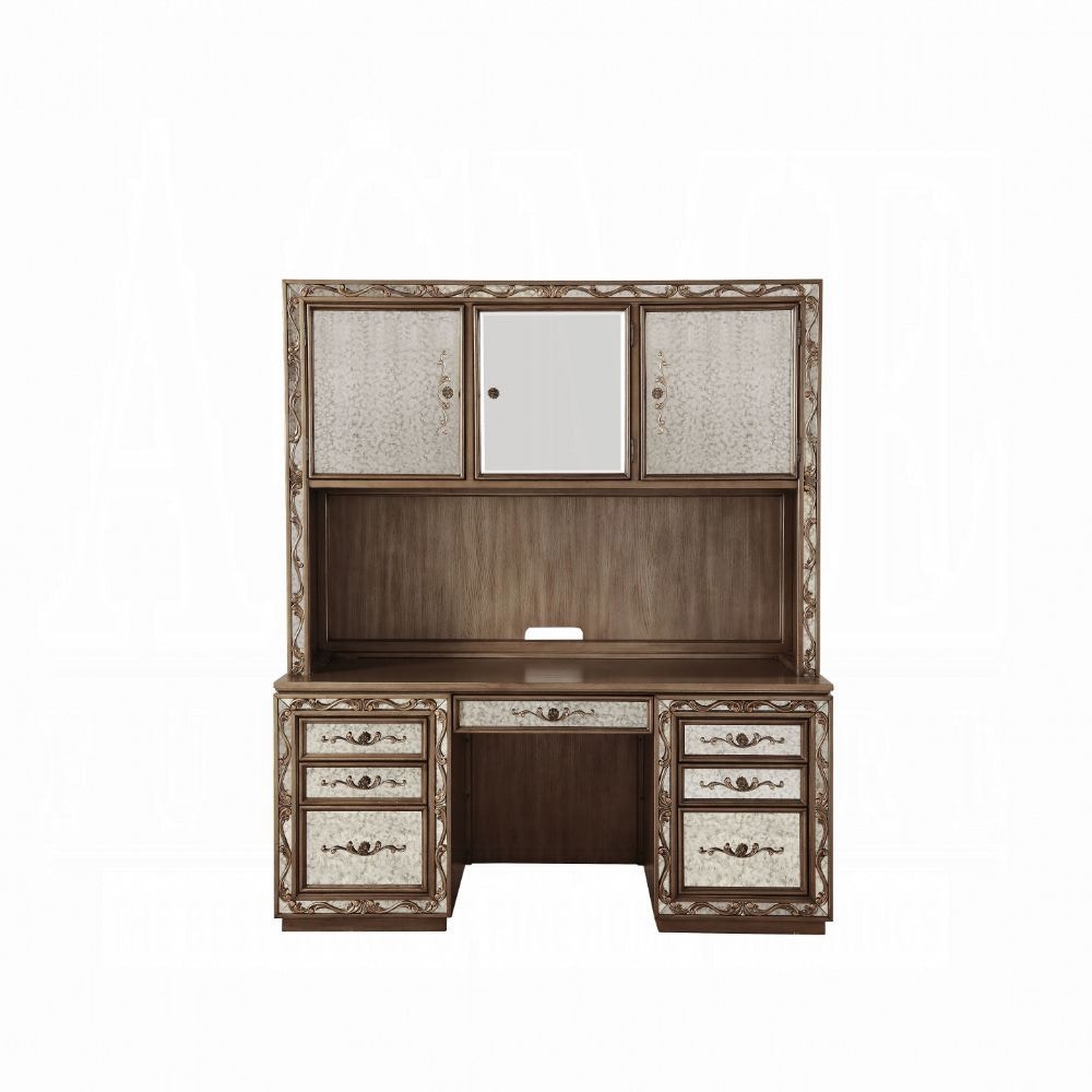  Orianne Executive Computer Desk With Hutch 