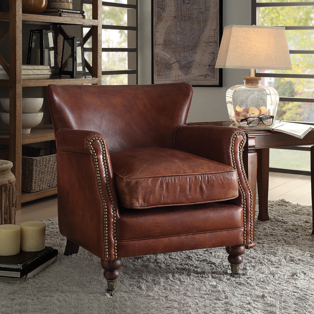 Acme Furniture Living Room Leeds Accent Chair 96679 - Tar Heel