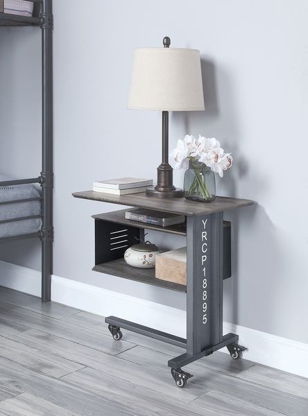  Cargo Accent Table With Wall Shelf 