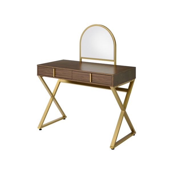  Coleen Vanity Desk With Mirror and Jewelry Tray 