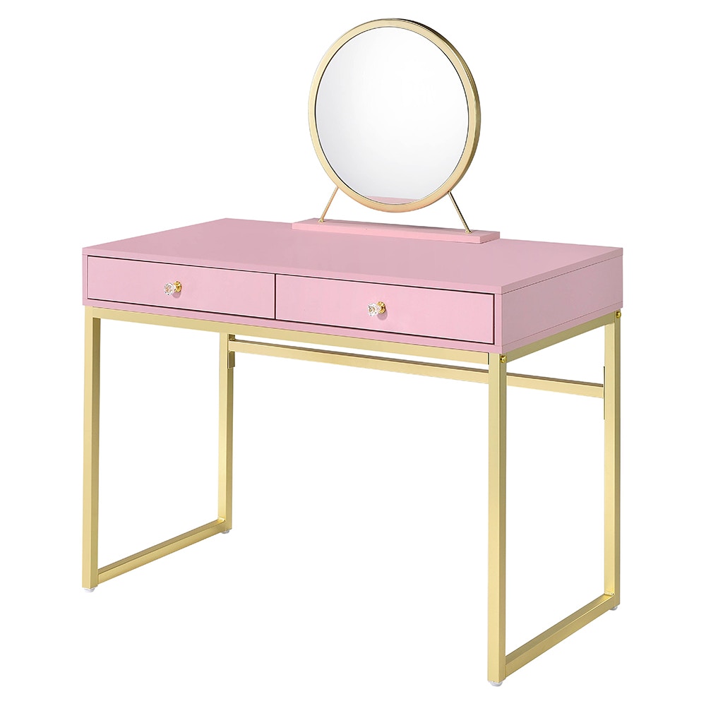  Coleen Vanity Desk With Mirror and Jewelry Tray 