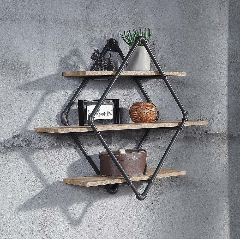  Brantley Wall Rack With 3 Shelves 