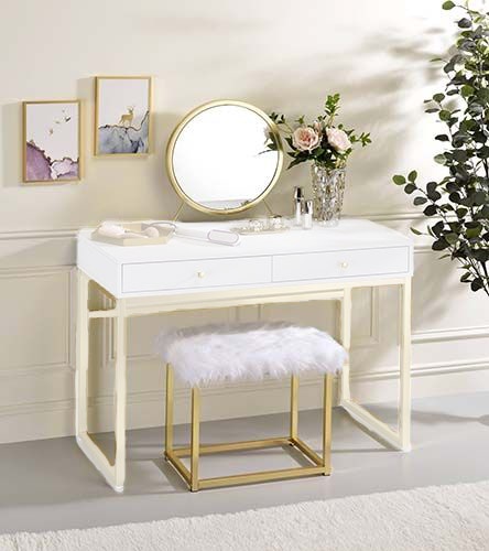  Adao Vanity Mirror and Stool 