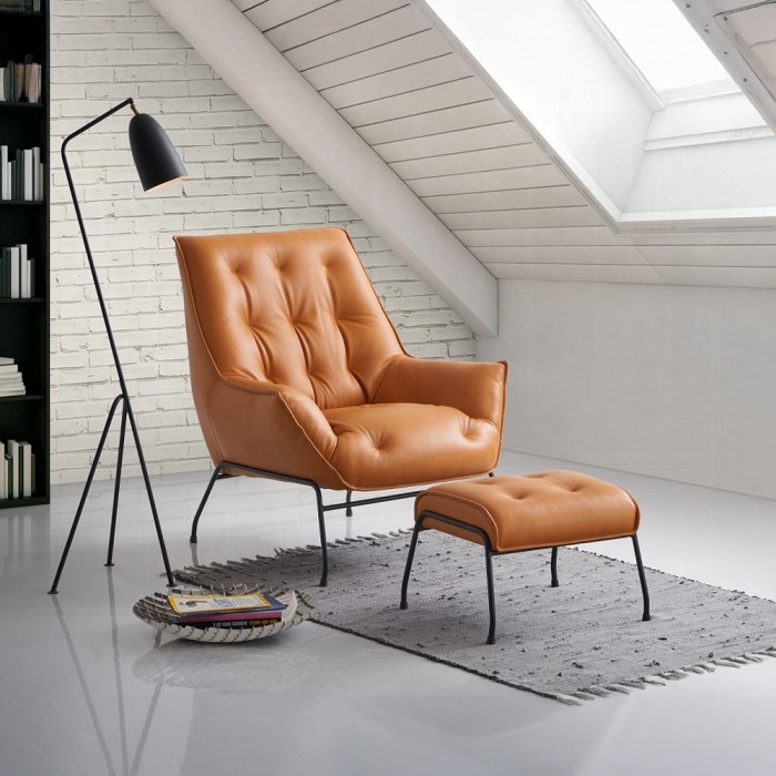  Zusa Accent Chair and Ottoman 