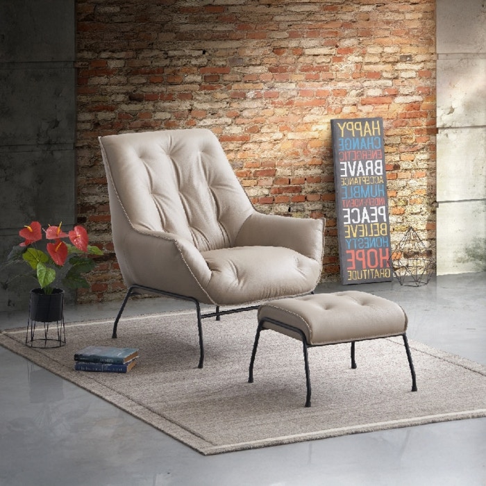  Zusa Accent Chair and Ottoman 