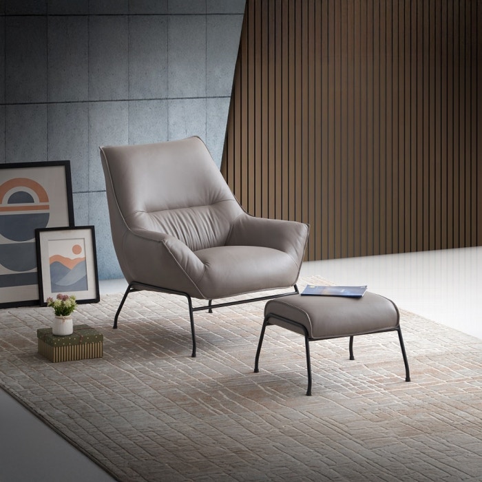  Jabel Accent Chair and Ottoman 