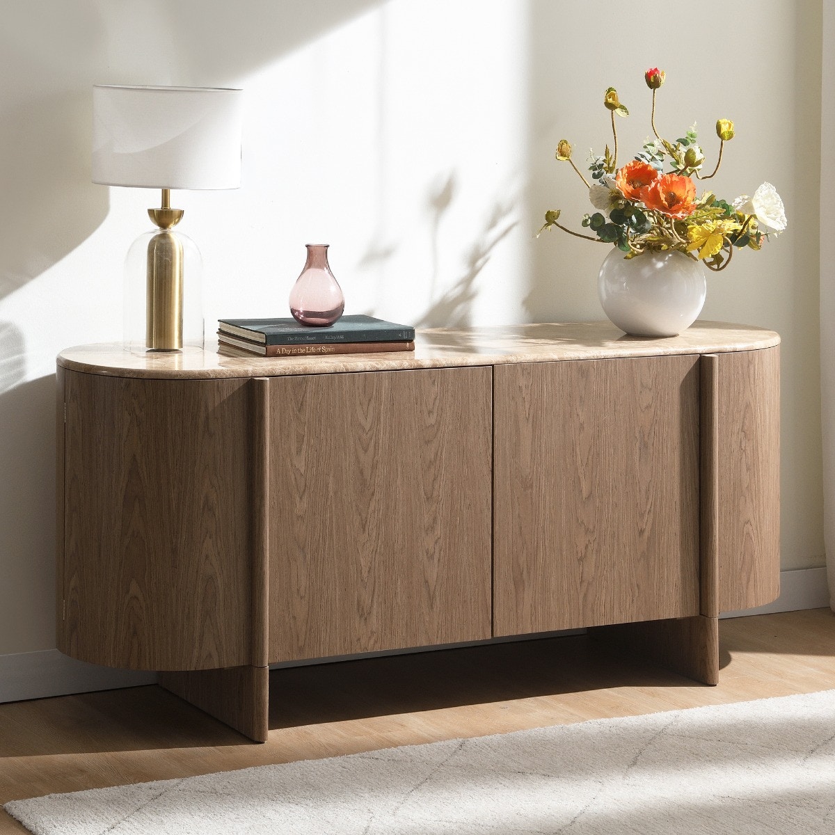  Markku Console Table with Natural Marble 