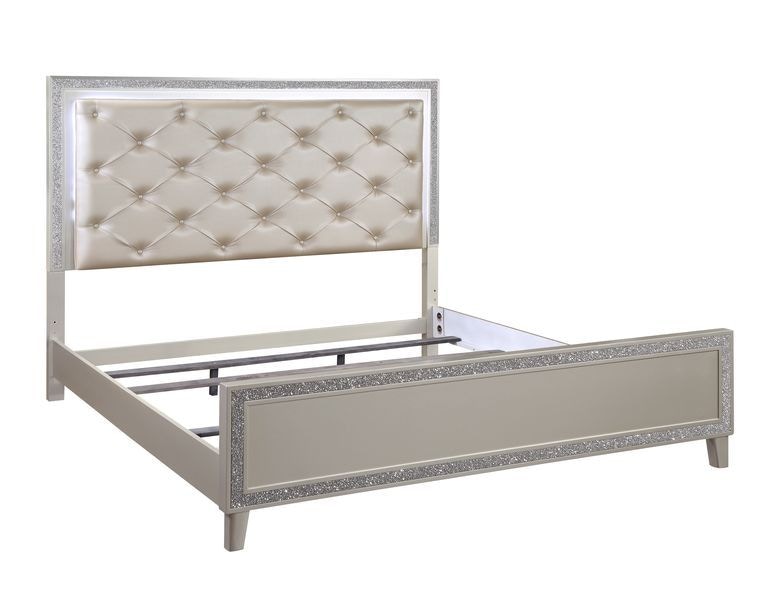  Sliverfluff Queen Bed With Led 
