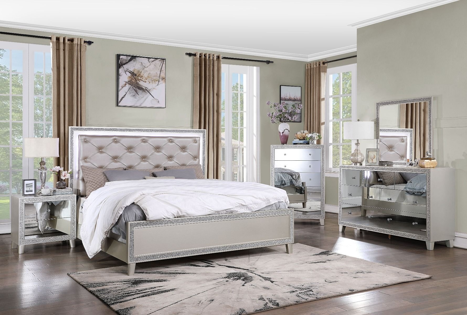 Acme Furniture Bedroom Sliverfluff California King Bed