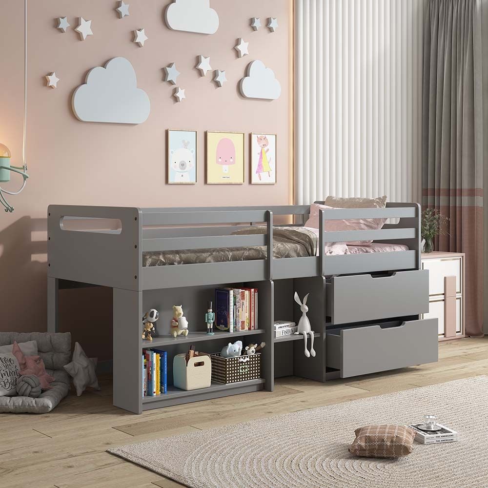  Fabiana Twin Loft Bed With Storage 