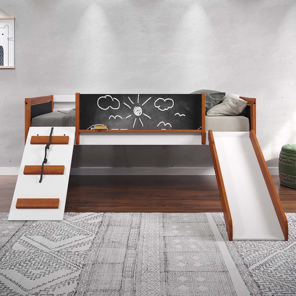  Aurea Twin Loft Bed With Slide 