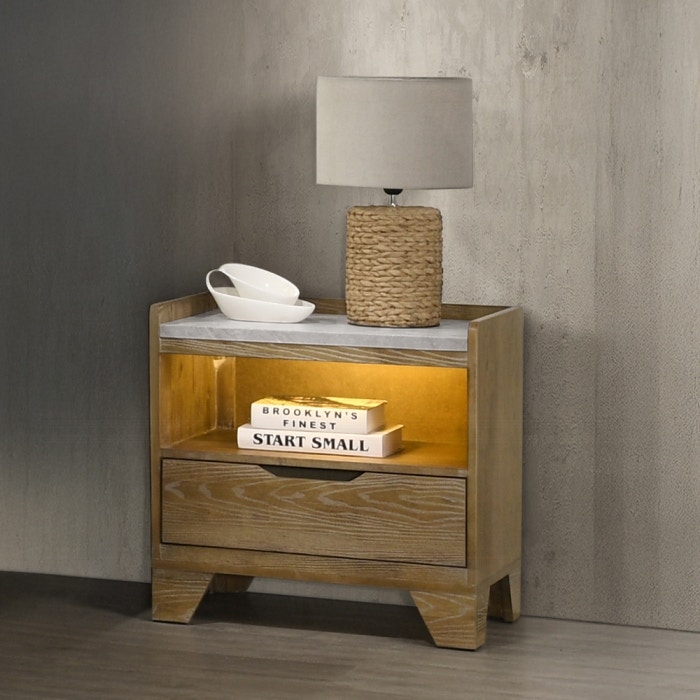  Garcia Nightstand with LED 