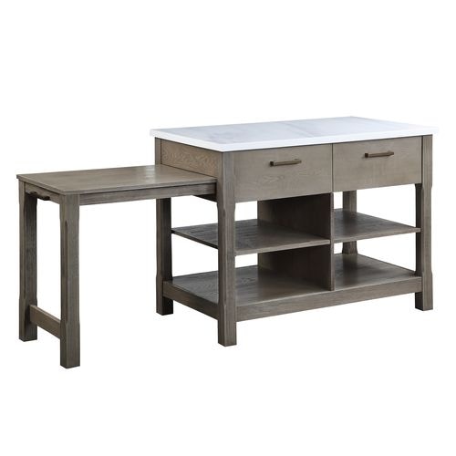  Feivel Kitchen Island With Pull Out Table 