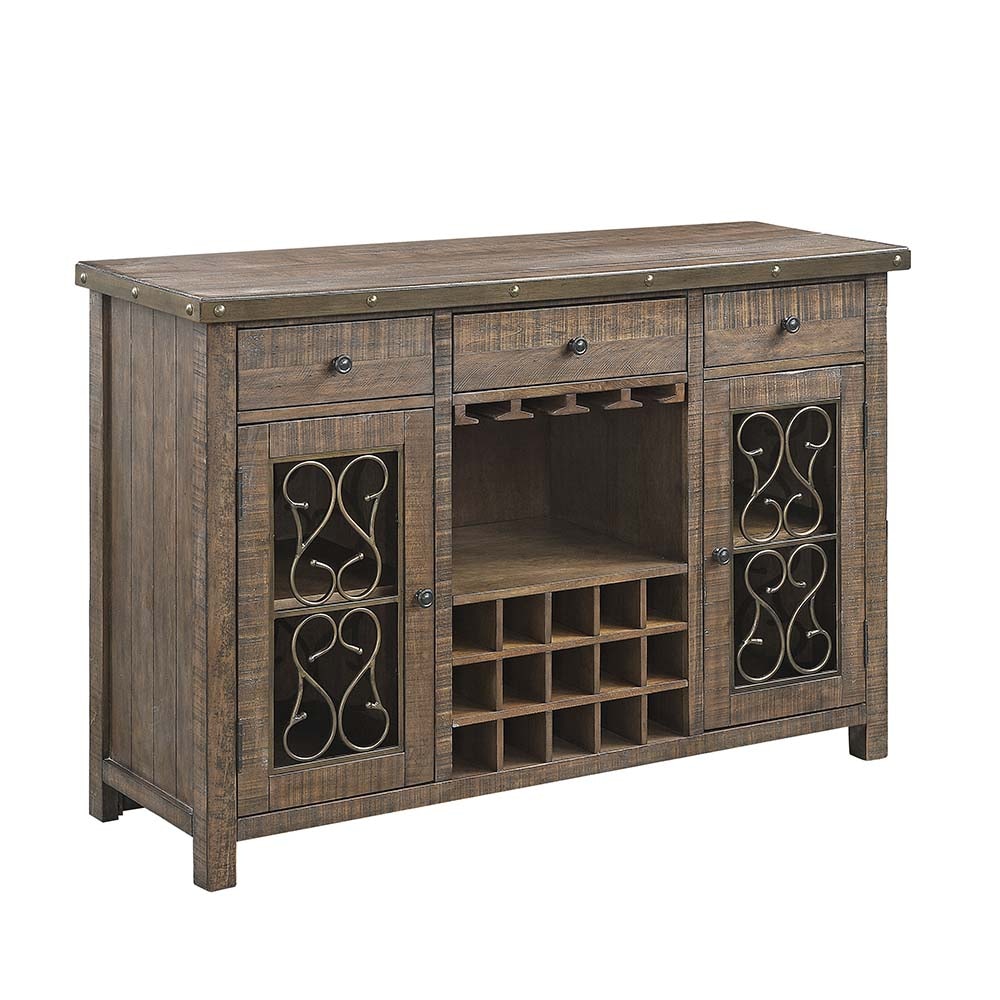  Raphaela Server With Cup Holder and Wine Rack 