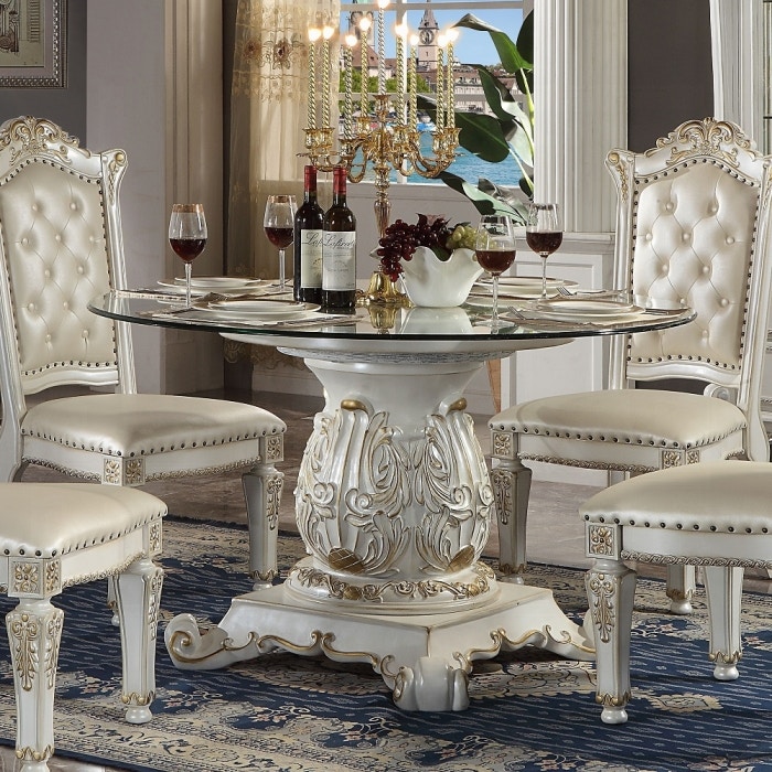  Vendome Round Dining Table With Pedestal Base 