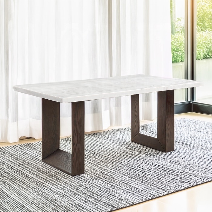  Edwyn Dining Table with Marble Top 