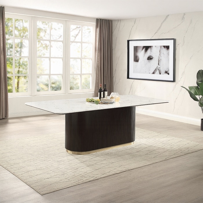  Clayten Dining Table with Marble Top 