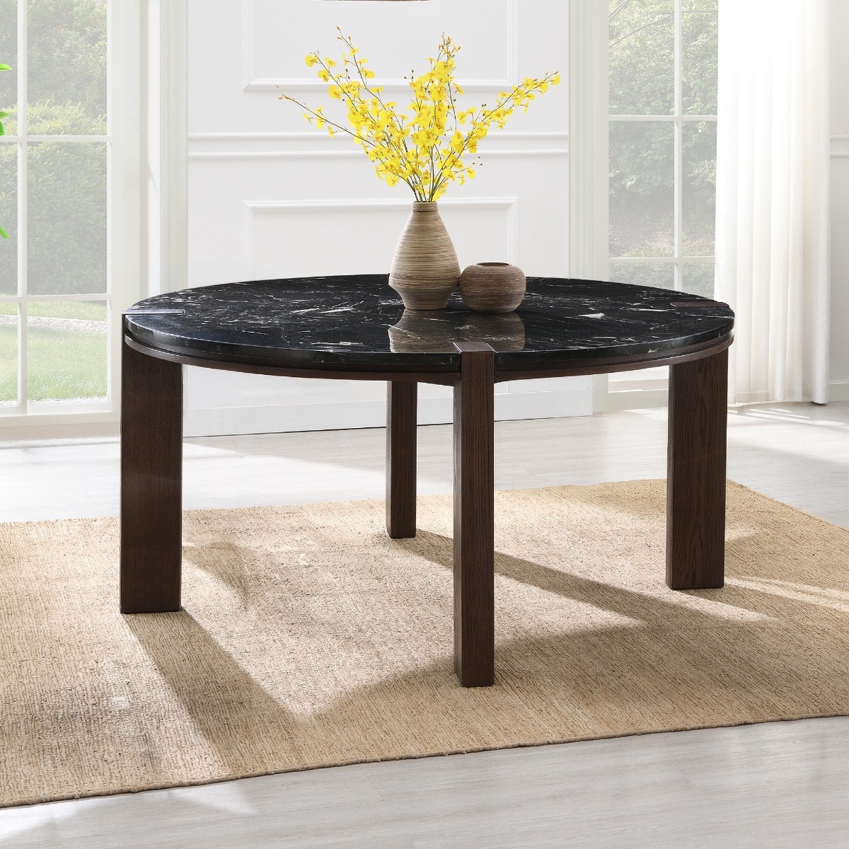  Estella Round Dining Table with Marble Top 