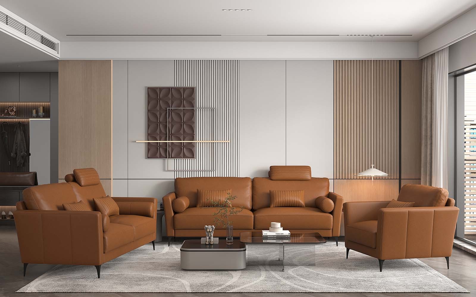  Tussio Loveseat With 5 Pillows 