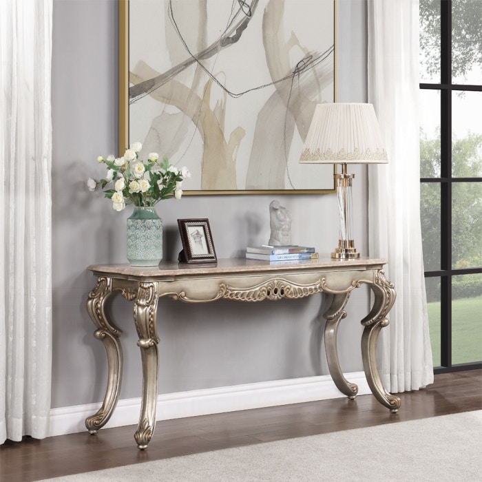  Miliani Sofa Table With Marble Top 