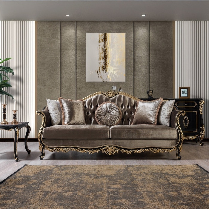  Betria Sofa With 5 Pillows 