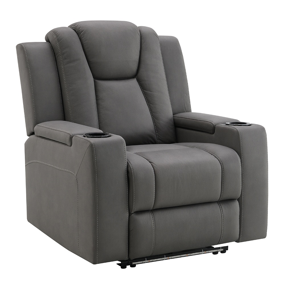  Leuco Power Motion Recliner with Cup Holder, Control, LED and Power Headrest 