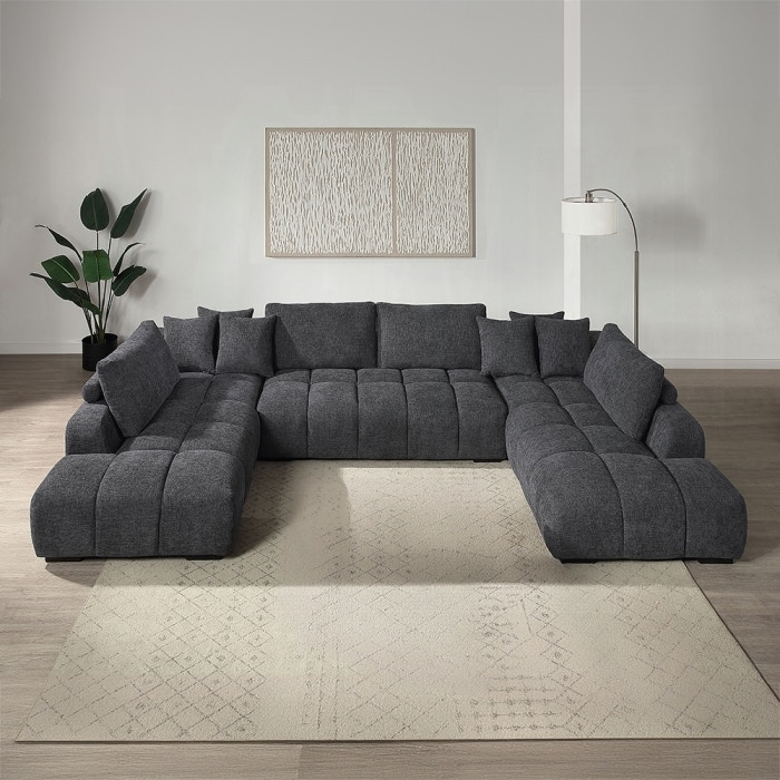  Chosen Sectional Sofa with 6 Pillows 