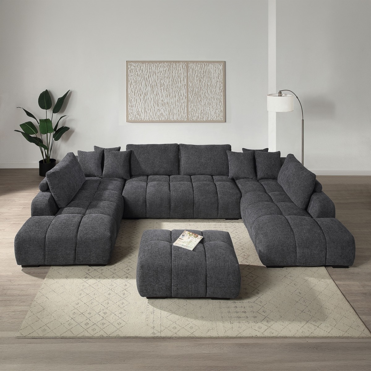  Chosen Sectional Sofa with 6 Pillows 