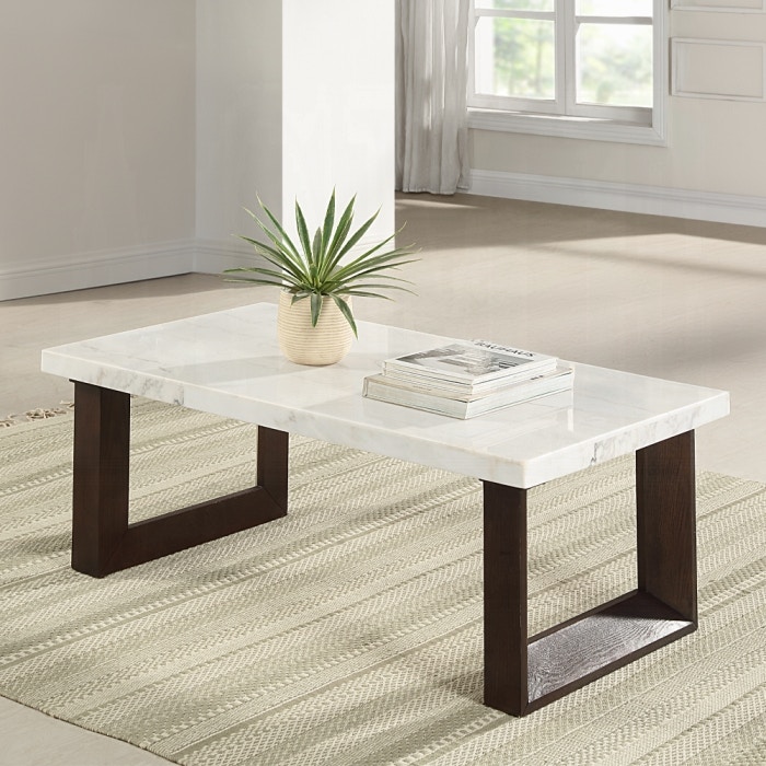  Edwyn Coffee Table with Marble Top 