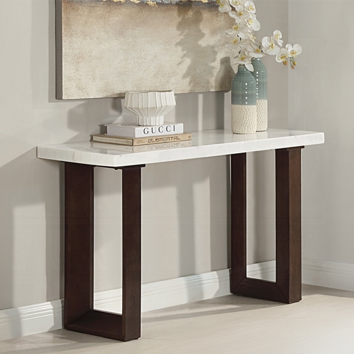  Edwyn Sofa Table with Marble Top 