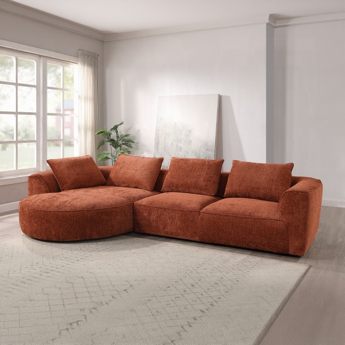  Aceso Sectional Sofa With 4 Pillows 