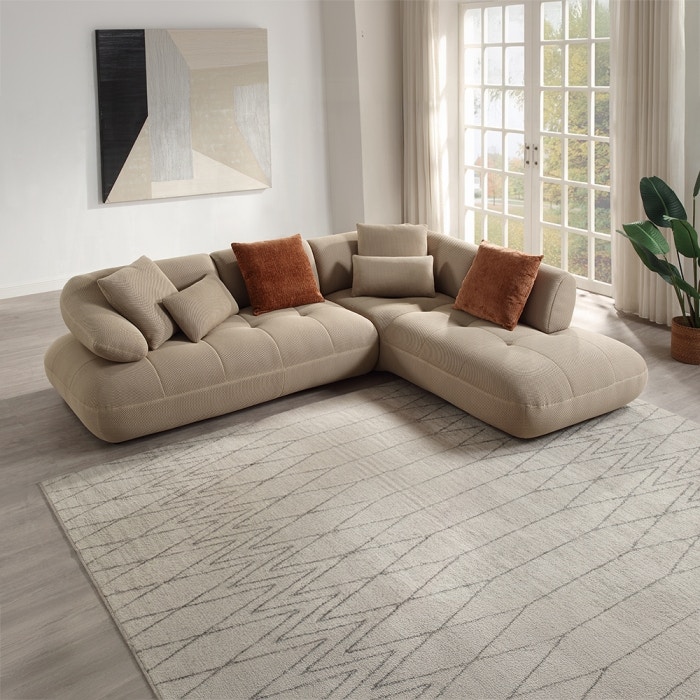  Carrick Sectional Sofa with 6 Pillows 