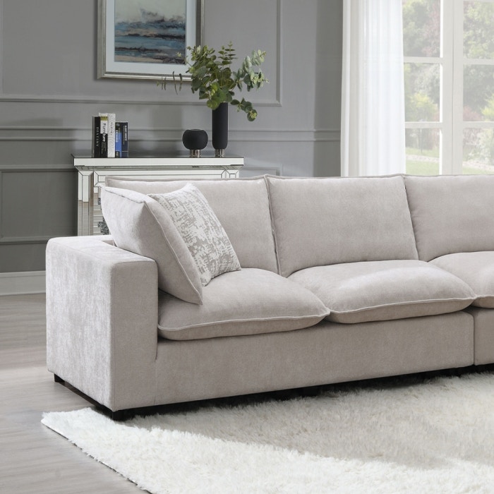  Marisa Modular Left Facing Loveseat with 2 Pillows 