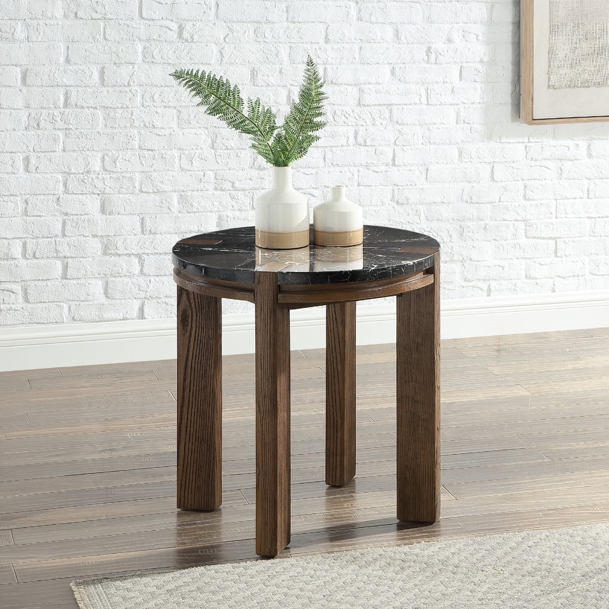  Estella End Table with Marble Top 