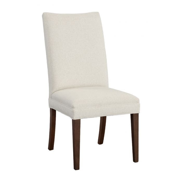  Concave Tall Back Leather Dining Chair 