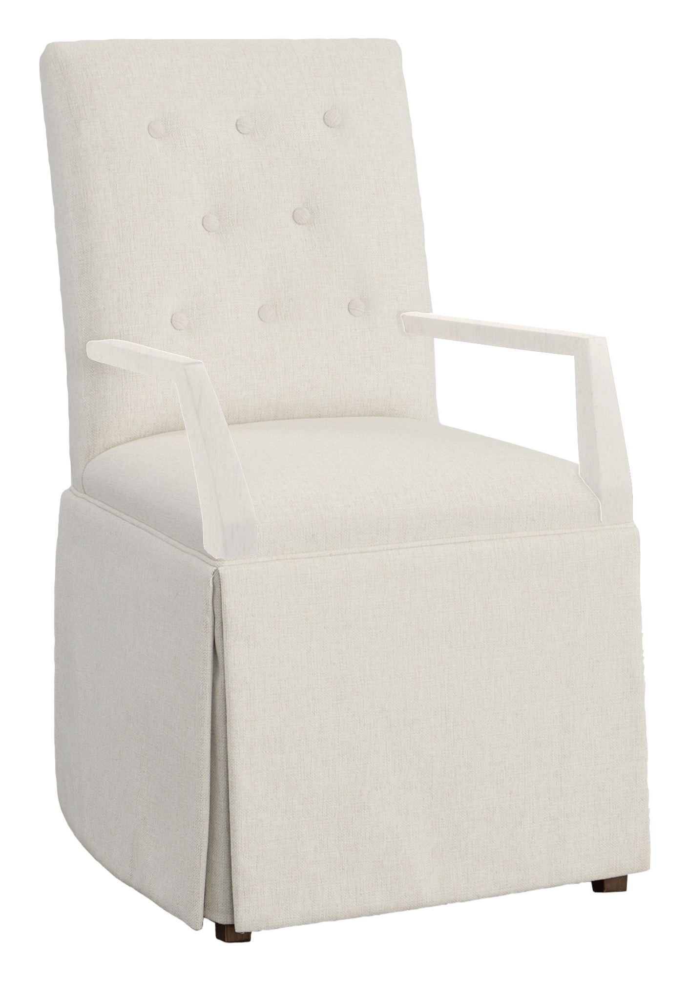 Fairfield Chair Company Straight Short Button Back Skirted Arm Chair 1213-04-L