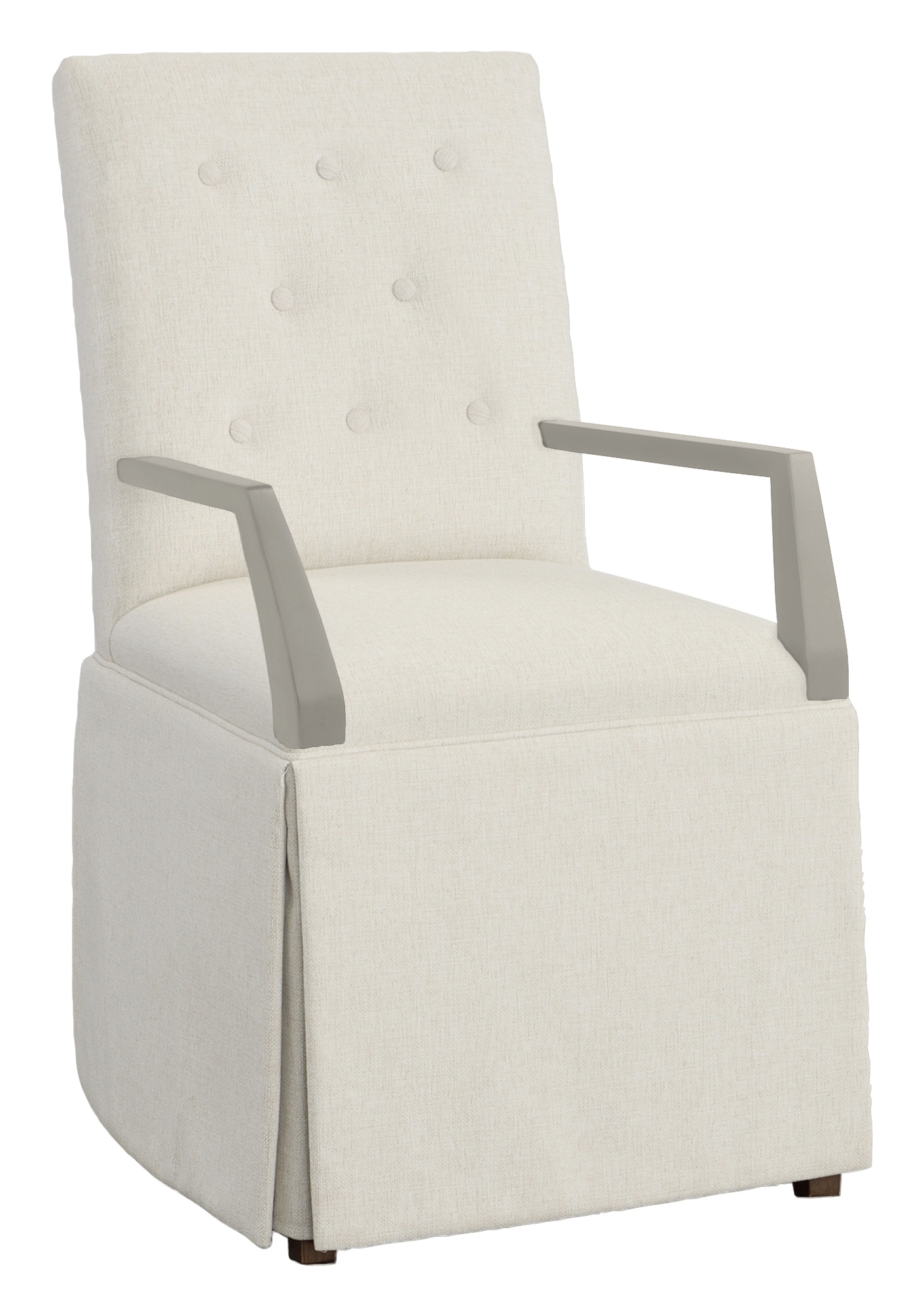 Fairfield Chair Company Straight Short Button Back Skirted Arm Chair 1213-04-S