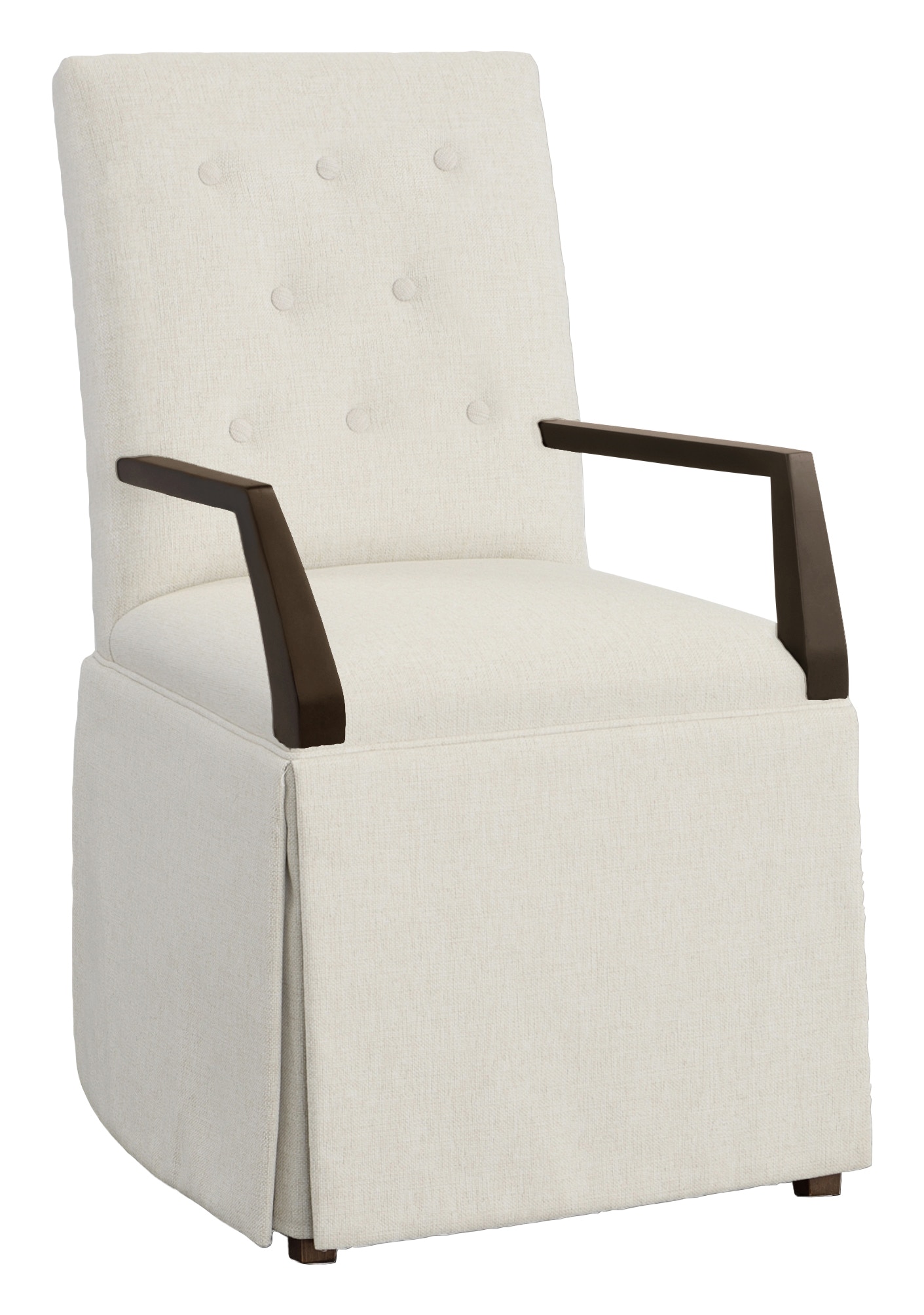 Fairfield Chair Company Straight Short Button Back Skirted Arm Chair 1213-04-T