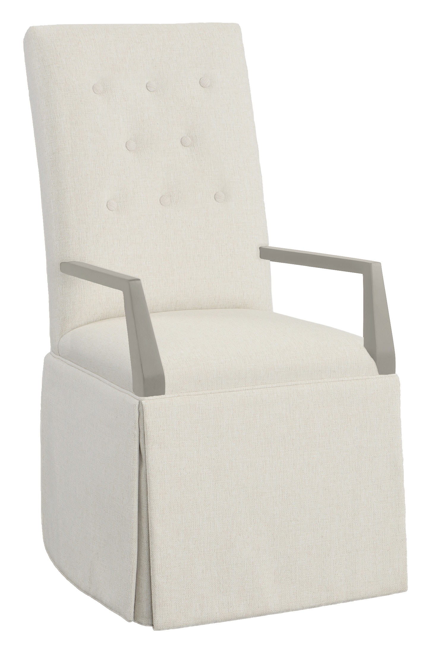 Fairfield Chair Company Straight Tall Button Back Skirted Arm Chair 1217-04-S