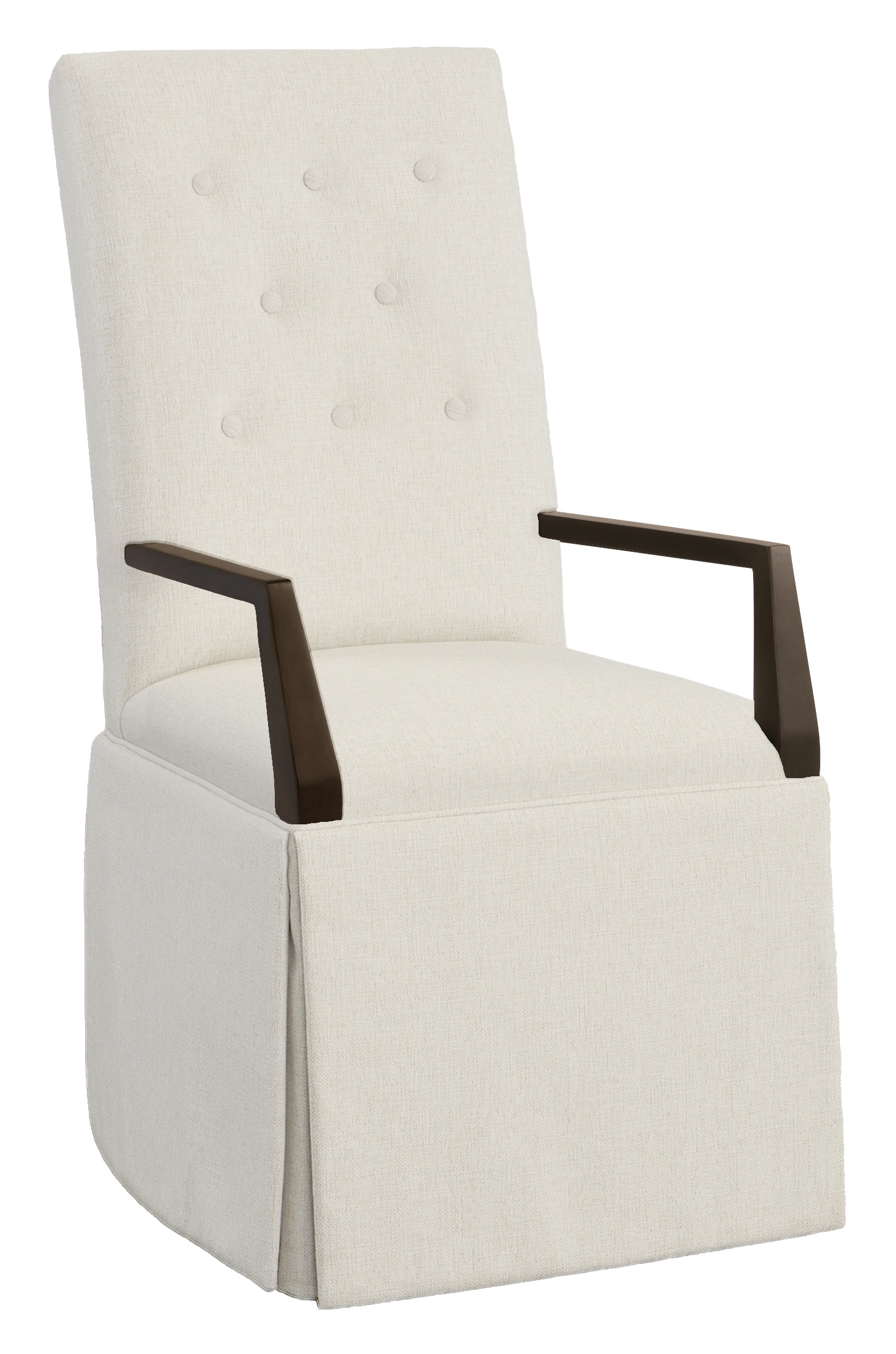 Fairfield Chair Company Straight Tall Button Back Skirted Arm Chair 1217-04-T