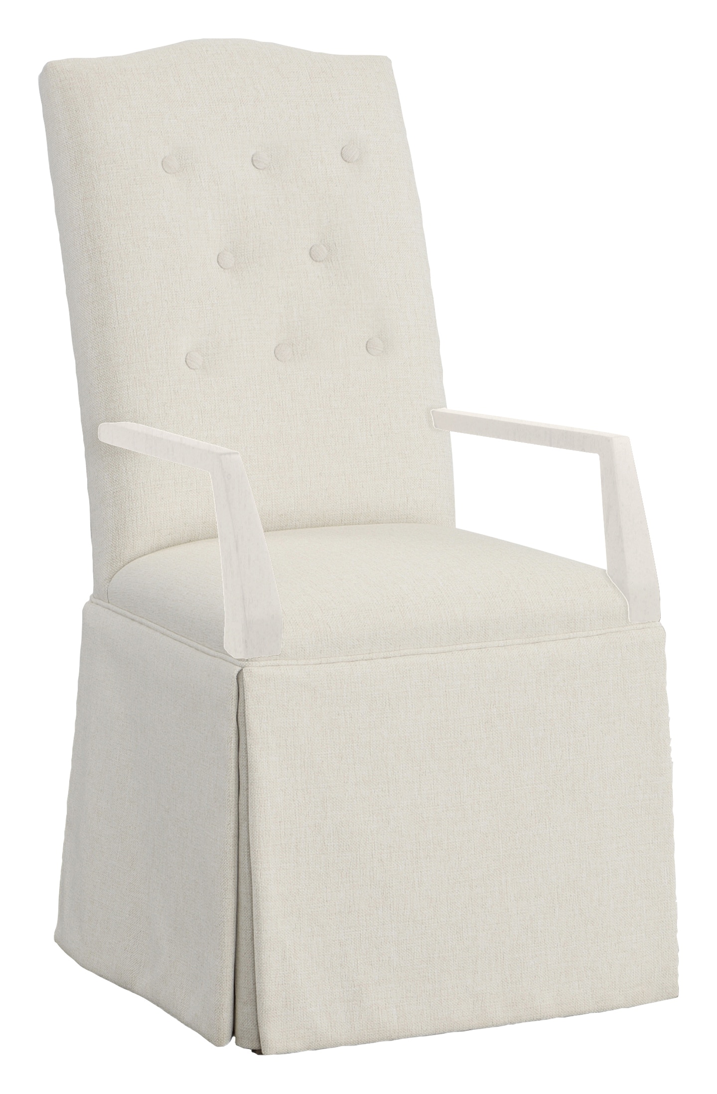 Fairfield Chair Company Camel Tall Button Back Skirted Arm Chair 1227-04-L