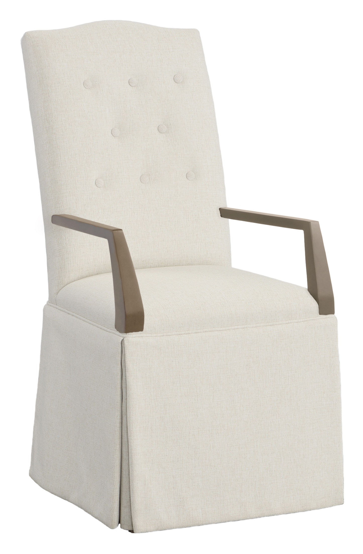 Fairfield Chair Company Camel Tall Button Back Skirted Arm Chair 1227-04-M